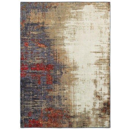 Oriental Weavers 2 X 8 Ft.3 In. Evolution Contemporary Area Rug, Ivory E8001A067253ST